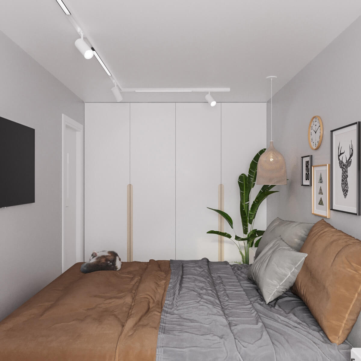 Спальня в скандинавском стиле