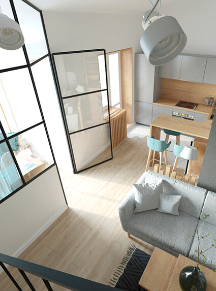 Гостиная в скандинавском стиле