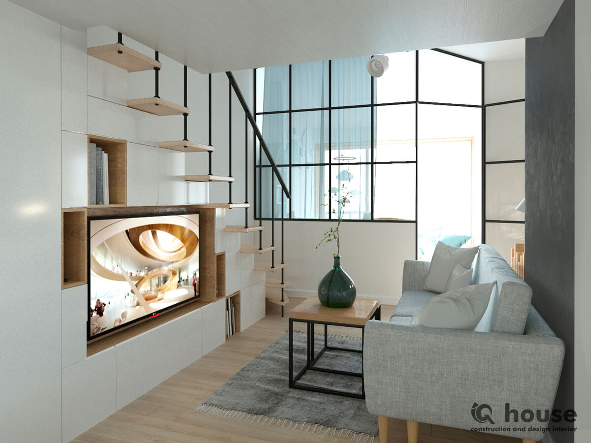 Гостиная в скандинавском стиле