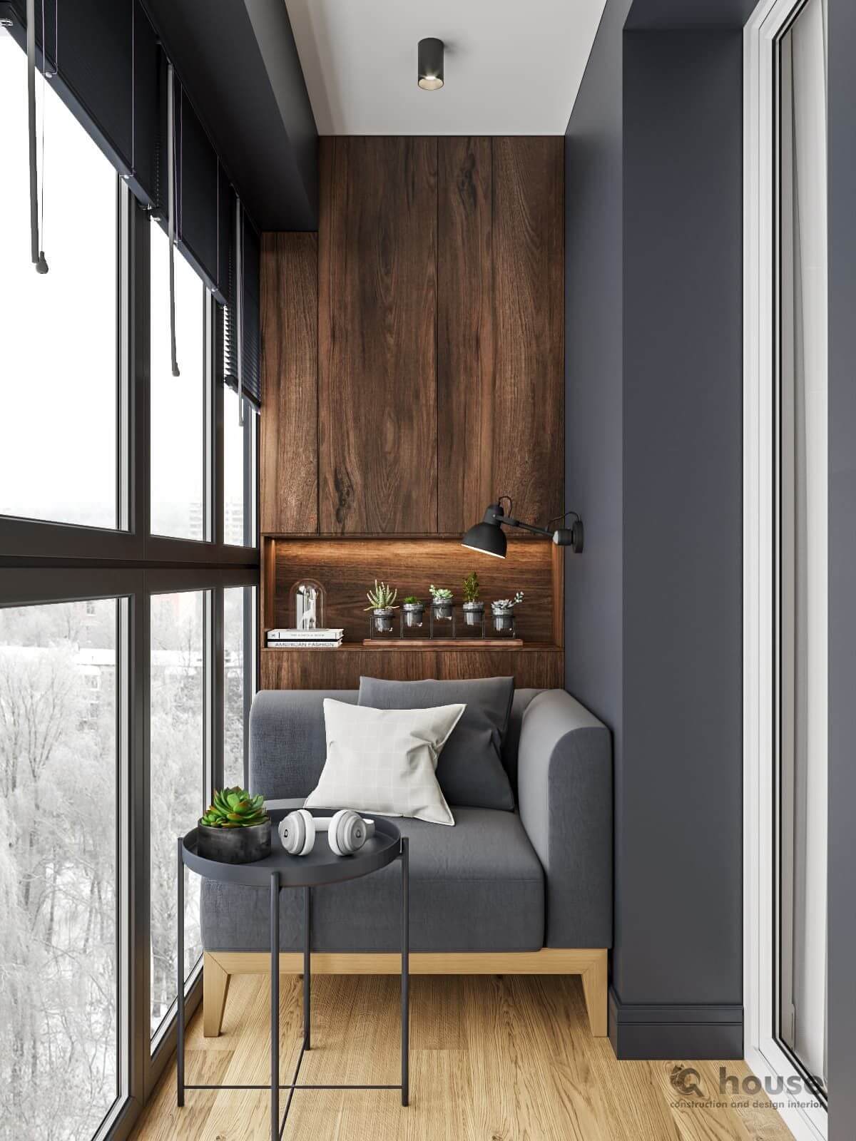 Балкон в скандинавском стиле