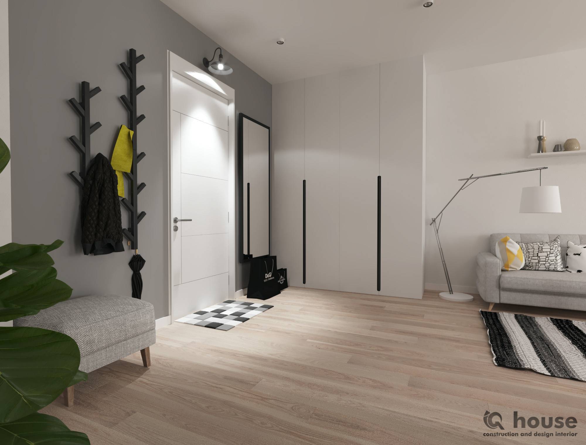 Прихажая в скандинавском стиле