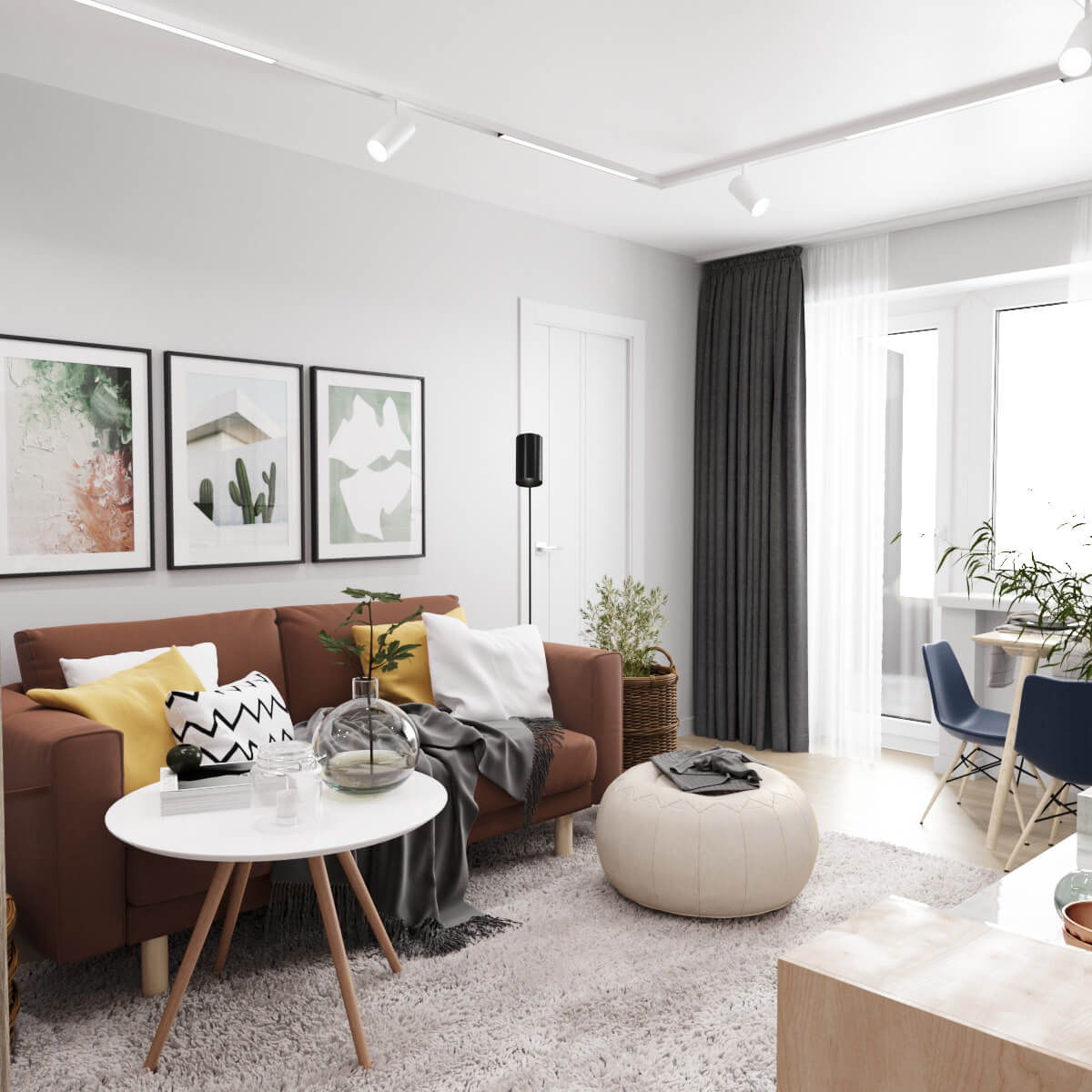 Гостиная в скандинавском стиле