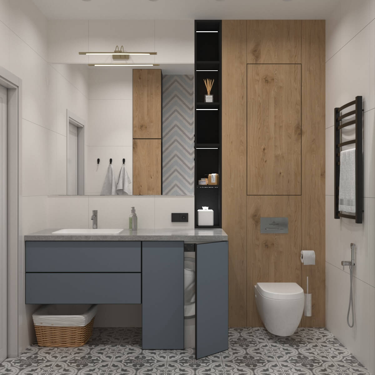 Дизайн ванной комнаты Лазурит