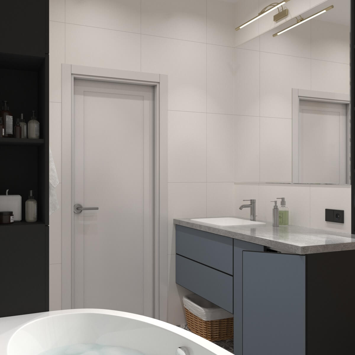 Дизайн ванной комнаты Лазурит