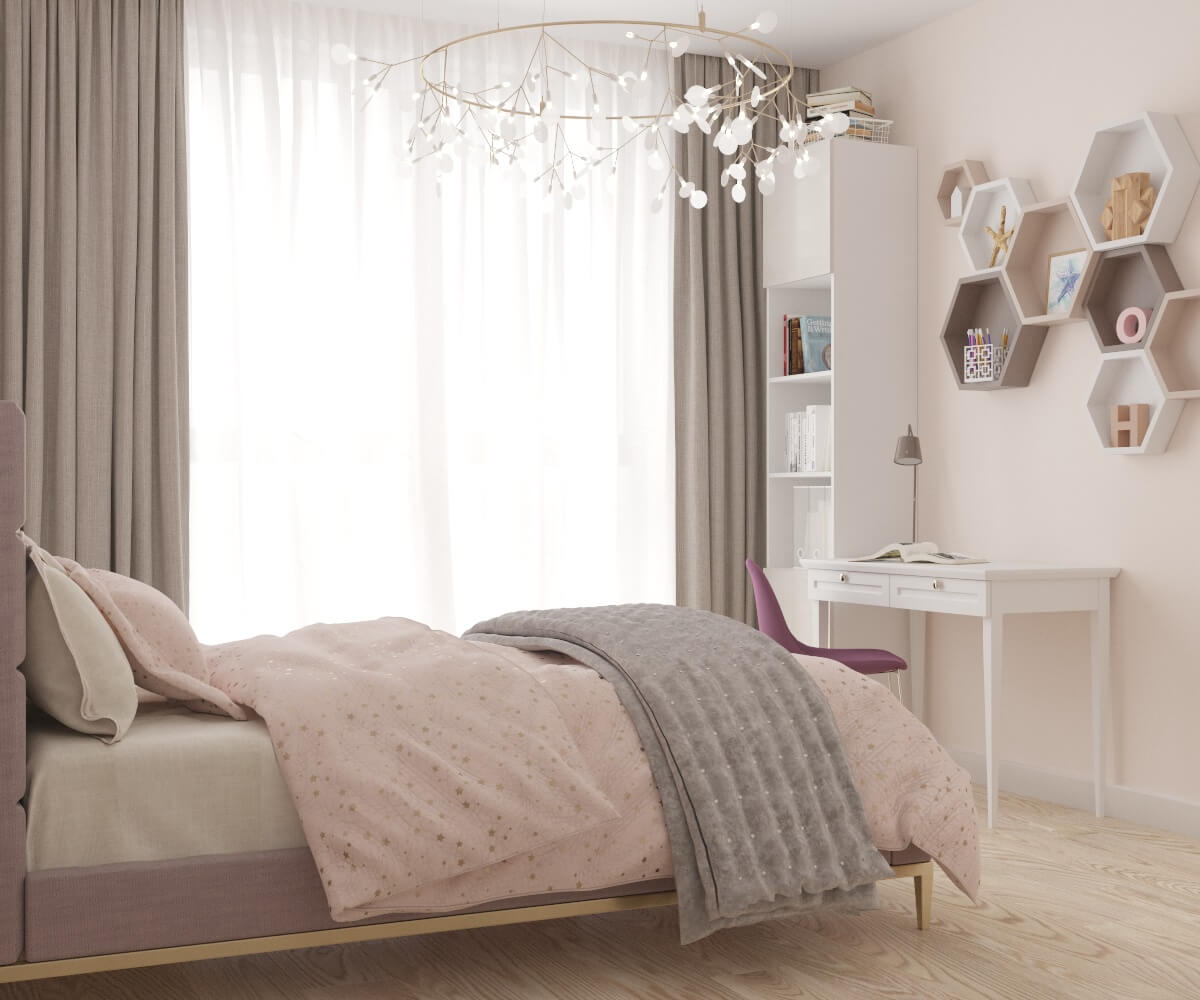 Дизайн спальни ЖК Vogue