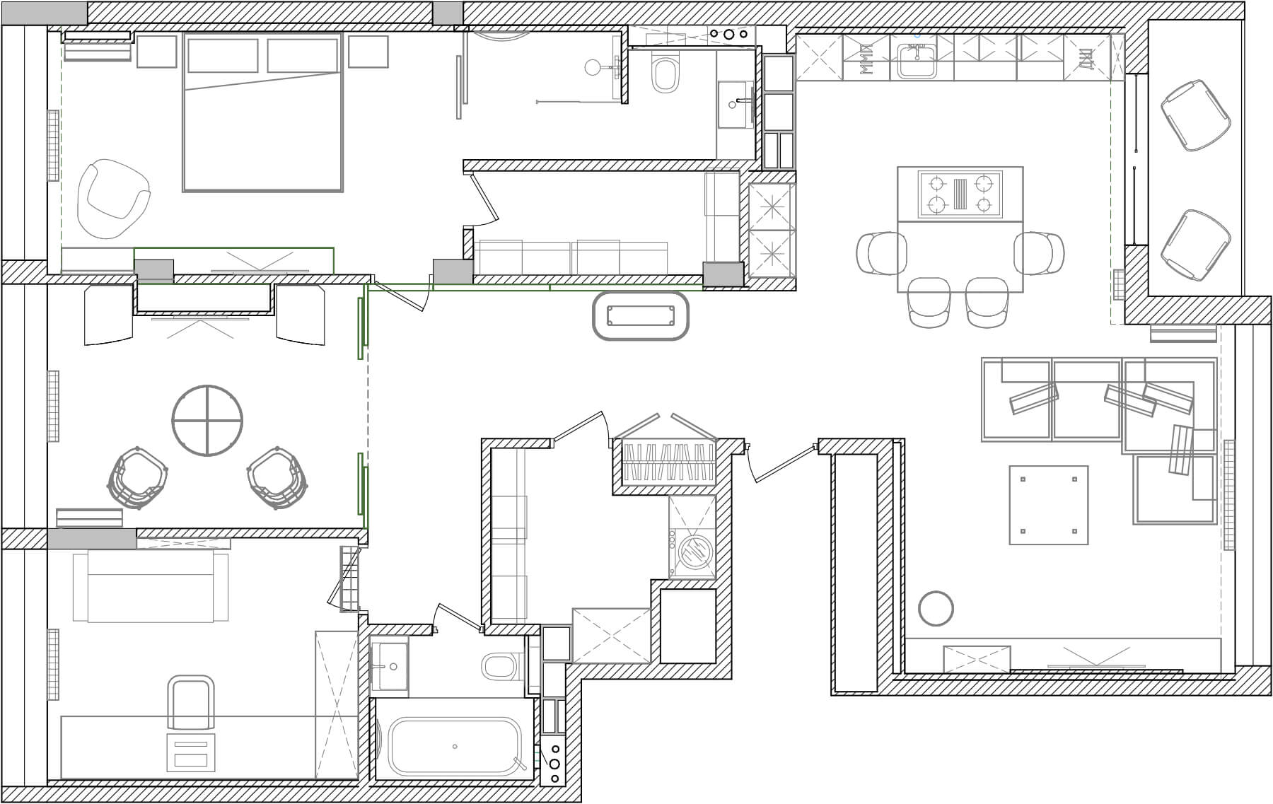 Планировка дизайн интерьера квартиры «Маяк Минска»