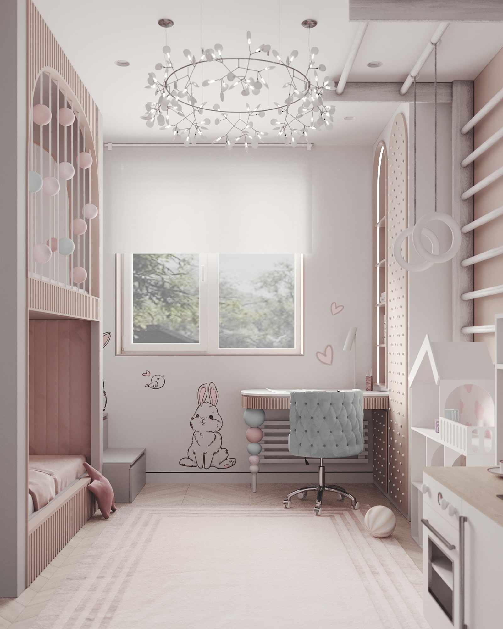 Детская комната для девочки в частном доме в Новогрудке